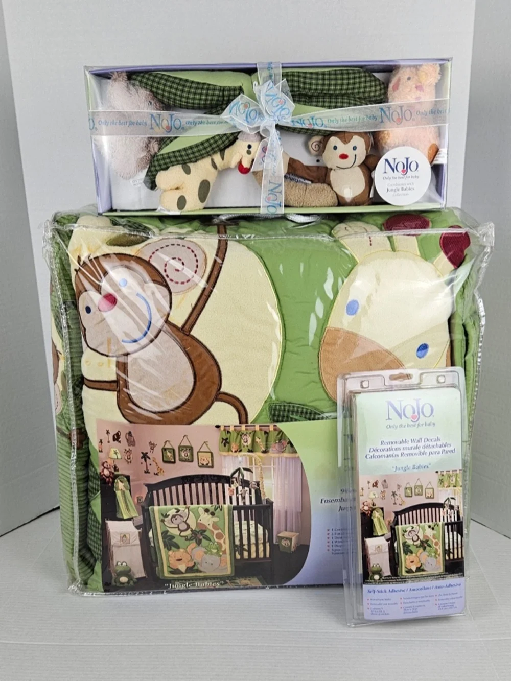 Nojo: 12 pc. Jungle Babies Crib Bedding Set